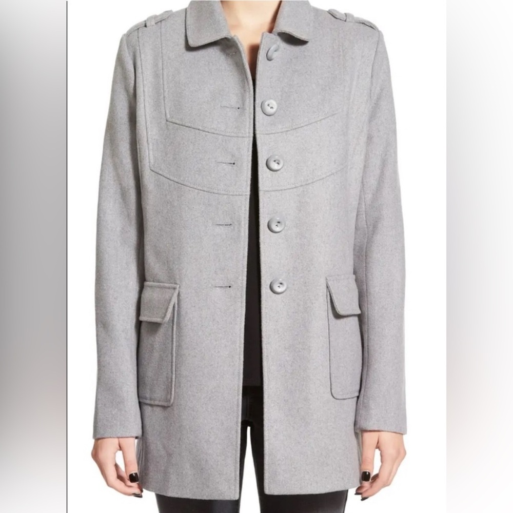 FRENCHI Babydoll Coat Nordstrom Size S Small Gray
